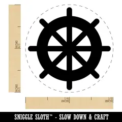 Ship Wheel Nautical Boat Self-Inking Rubber Stamp for Stamping Crafting Planners Pink