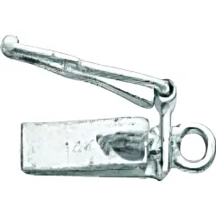 14K White Gold Barrel Clasp Replacement Tongue 7.6mm