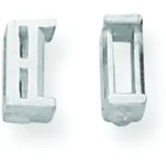 14K White Gold Airline Straight Baguette Head 2x2.75mm