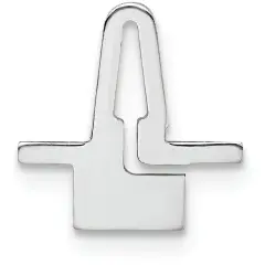 14K White Gold Male Tongue Clasp Component 10.8mm