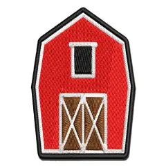 Barn Doodle Multi-Color Embroidered Iron-On or Hook & Loop Patch Applique