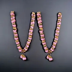 2 Ct Varmala Wedding Garland Artificial Pink Rose Varmala Indian Milini Mala Indian Wedding Haar Bride And Groom Mala Muslim Arab Punjabi Nika Event