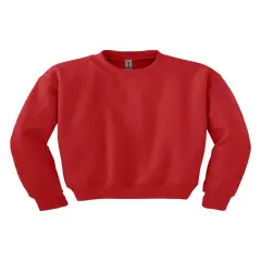 Gildan&reg; Youth Crewneck Long Sweatshirt Red