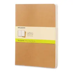 Moleskine Cahier Journals - 9-3/4'' x 7-1/2'', Blank, Kraft, Pkg of 3