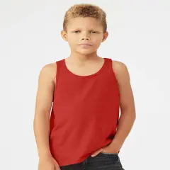 BELLA + CANVAS&reg; Youth Jersey Crew Neck Tank Top - 3480Y Red