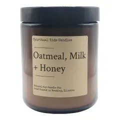 Oatmel, Milk & Honey Soy Candle 8oz 35-40 Hours Hand Poured with All Natural Soy wax and Fragrant Oils! | Birthday Gift | Christmas Gift