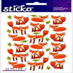 Sticko Foxes Dimensional Puffy Stickers