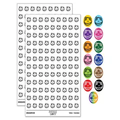 Cute Frog Face 200+ 0.50" Round Stickers Rainbow