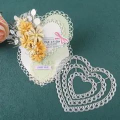 Filigree Heart Metal Cutting Die 3 Piece Set