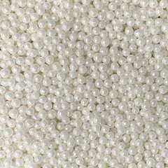 Krazy Sprinkles - White Pearl 4mm Beads (1/2 Cup, 1x Jar) for Cakes, Ice Cream & Cookies