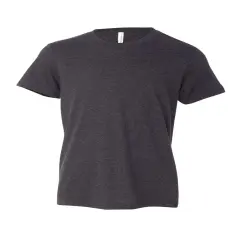 BELLA + CANVAS&reg; Youth CVC Jersey Crew Neck Short Sleeve Tee - 3001YCVC Dark grey heather