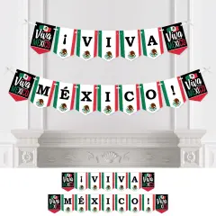 Big Dot of Happiness Viva Mexico - Mexican Independence Day Party Bunting Banner - Party Decorations - Viva Mexico