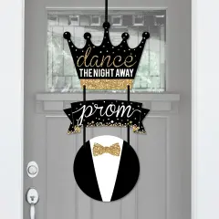 Big Dot of Happiness Prom - Hanging Porch Prom Night Party Outdoor Decorations - Front Door Decor - 3 Piece Sign