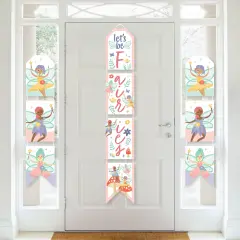 Big Dot of Happiness Let's Be Fairies - Hanging Vertical Paper Door Banners - Fairy Garden Birthday Party Wall Decoration Kit - Indoor Door Decor
