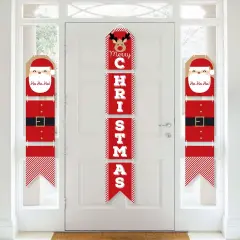 Big Dot of Happiness Jolly Santa Claus - Hanging Vertical Paper Door Banners - Christmas Party Wall Decoration Kit - Indoor Door Decor