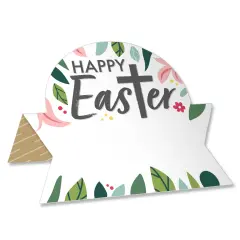 Big Dot of Happiness Religious Easter - Christian Holiday Party Tent Buffet Card - Table Setting Name Place Cards - Set of 24