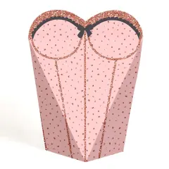 Big Dot of Happiness Bride Squad - Rose Gold Bridal Shower or Bachelorette Party Favors - Gift Heart Shaped Favor Boxes for Women - Set of 12