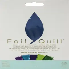 We R Memory Keepers Foil Quill Foil Sheets 4"X6" 30/Pkg-Peacock