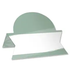 Big Dot of Happiness Sage Green Elegantly Simple - Guest Party Favors Tent Buffet Card - Table Setting Name Place Cards - Set of 24