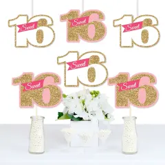 Big Dot of Happiness Sweet 16 - Decorations DIY 16th Birthday Party Essentials - Set of 20