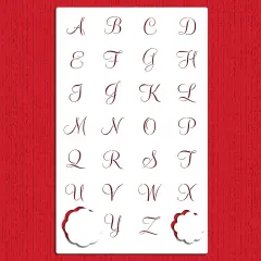 1-Inch Emily's Mini Monogram Cookie Stencil Set | C450 by Designer Stencils | Cookie Decorating Tools |