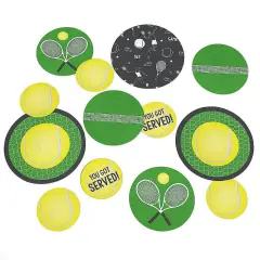 Big Dot of Happiness You Got Served - Tennis - Baby Shower or Tennis Ball Birthday Party Giant Circle Confetti - Party D&eacute;cor - Large Confetti 27 Count
