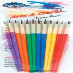 Royal & Langnickel(R) Arts & Crafts Brush Set 12/Pkg