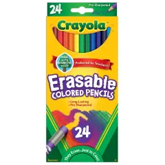 Crayola Erasable Colored Pencils-24/Pkg Long