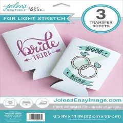 Jolee's Easy Image Transfer Sheets 8.5"X11" 3/Pkg-For Stretchy Light Fabrics