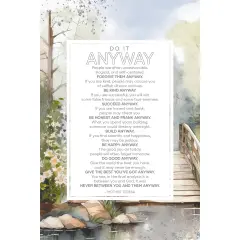 Do It Anyway Wood Plaque with Easel and Hook Wall Tabletop Art - 6 inches x 9 inches