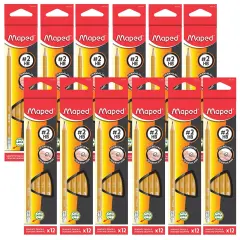 Essentials Triangular Graphite #2 Pencils, 12 Per Pack, 12 Packs