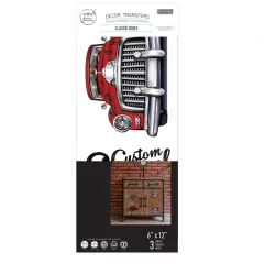 Classic Rides - Small Transfers 6"x12" 3 sheets Rub on Transfers for Furniture Vintage Rub on Transfers Stickers for Crafts Classic Spring Summer Autumn Decoration Transfers