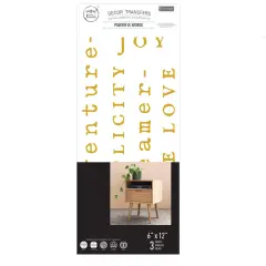 Powerful Words - Small Transfers 6"x12" 3 sheets Rub on Transfers for Furniture Vintage Rub on Transfers Stickers for Crafts Classic Spring Summer Autumn Decoration Transfers