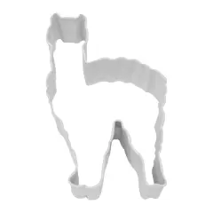 Llama Cookie Cutter (White, 4")