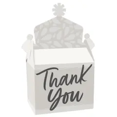 Big Dot of Happiness Champagne Elegantly Simple - Treat Box Party Favors - Guest Party Favors Goodie Gable Boxes - Set of 12