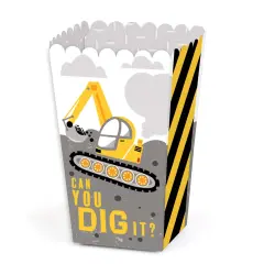 Big Dot of Happiness Dig It - Construction Party Zone - Baby Shower or Birthday Party Favor Popcorn Treat Boxes - Set of 12