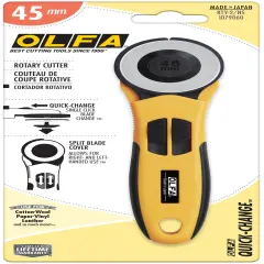OLFA Quick-Change Rotary Cutter w/Dual Blade Guard 45mm