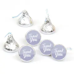 Big Dot of Happiness Purple Elegantly Simple - Guest Party Favors Round Candy Sticker Favors - Labels Fits Chocolate Candy (1 sheet of 108)