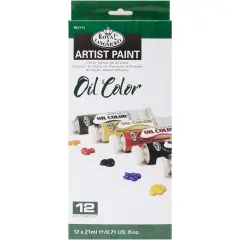 Royal & Langnickel(R) Oil Paints 21ml 12/Pkg-Assorted Colors