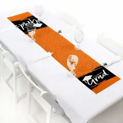 Big Dot of Happiness Orange Grad - Best is Yet to Come - Petite Orange Graduation Party Paper Table Runner - 12 x 60 inches