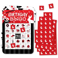 Big Dot of Happiness Ta-Da, Magic Show - Picture Bingo Cards and Markers - Magical Birthday Party Bingo Game - Set of 18