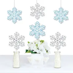 Big Dot of Happiness Winter Wonderland - Snowflake Decorations DIY Snowflake Holiday Party and Winter Wedding Essentials - Set of 20