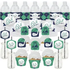 Big Dot of Happiness Par-Tee Time - Golf - Birthday or Retirement Party Favors and Cupcake Kit - Fabulous Favor Party Pack - 100 Pieces