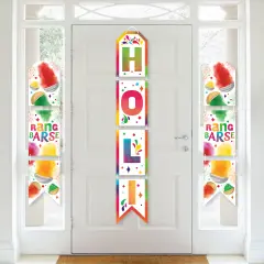 Big Dot of Happiness Holi Hai - Hanging Vertical Paper Door Banners - Festival of Colors Party Wall Decoration Kit - Indoor Door Decor