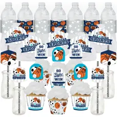 Big Dot of Happiness Go, Fight, Win - Sports - Baby Shower or Birthday Party Favors and Cupcake Kit - Fabulous Favor Party Pack - 100 Pieces
