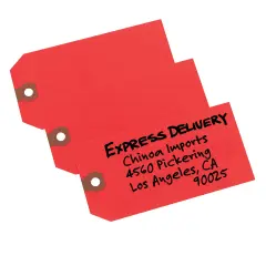 Avery Unstrung Shipping Tags, 11.5 pt. Stock, 4-3/4" x 2-3/8", 1,000 Red Hang Tags (12345)