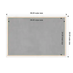 Morgan Wood Framed Magnetic Board Morgan White Gold