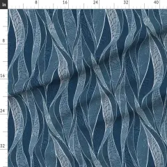 Various Fabrics by the Yard or Fat Quarter Blue Water Abstract Animals Waves Ocean Snake Skin Animal Print Custom Printed Fabric by Spoonflower