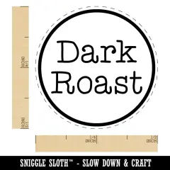 Dark Roast Coffee Label Self-Inking Rubber Stamp for Stamping Crafting Planners Lime Green