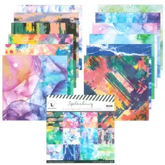 Wrapables 6x6 Decorative Single-Sided Scrapbook Paper for Arts & Crafts Projects, Scrapbooking, Card-Making Inkblot